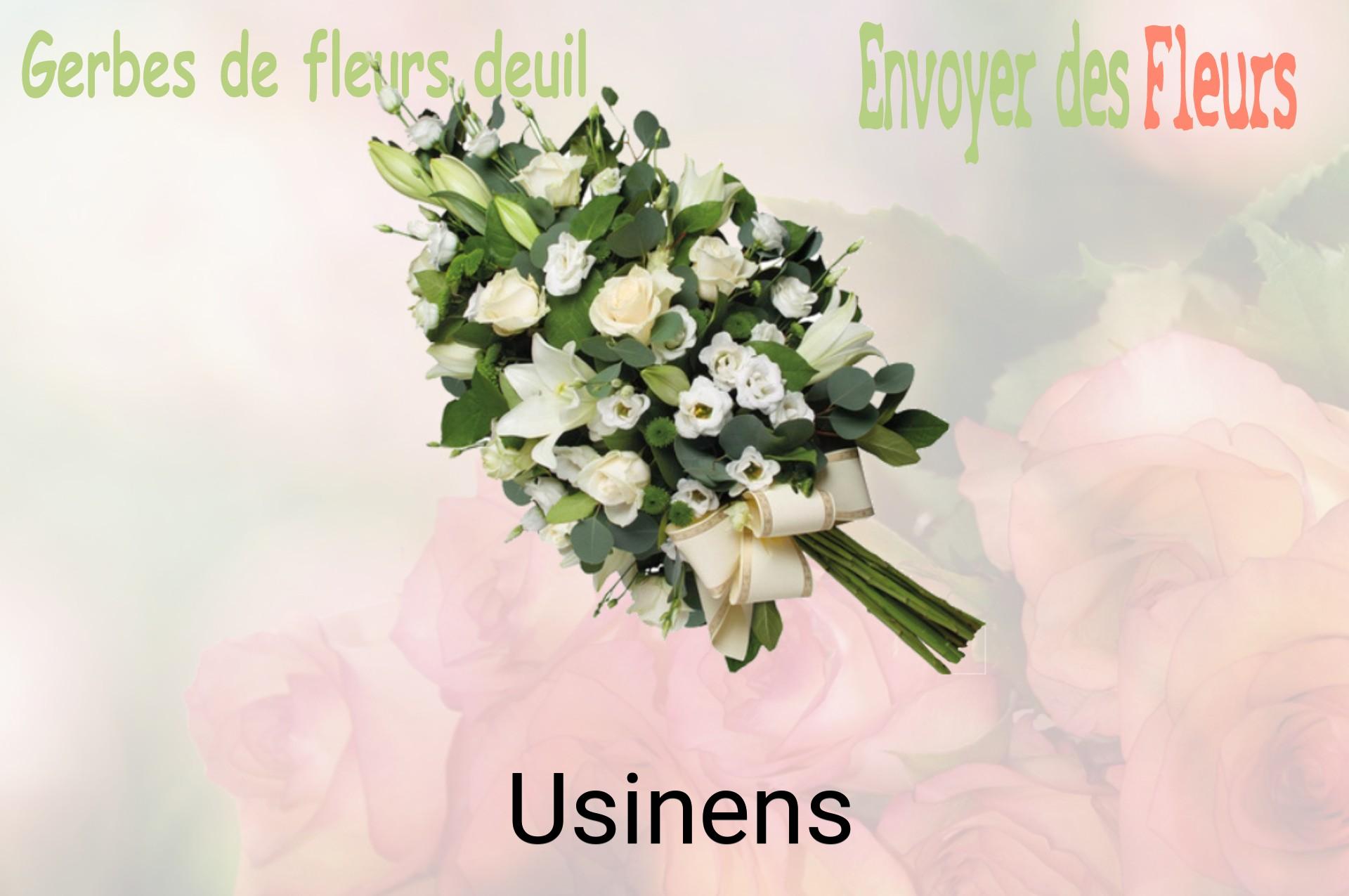 Gerbe de fleurs de deuil livrée à Usinens